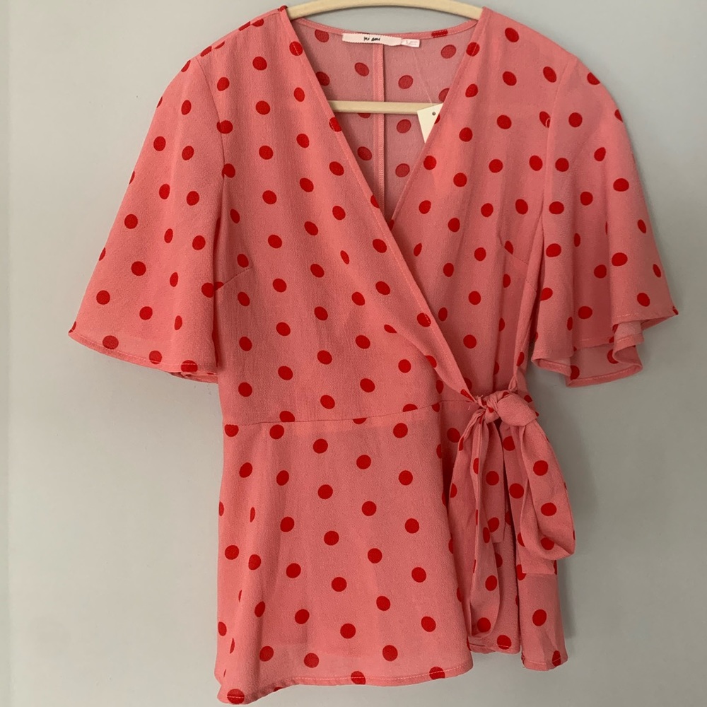 Francesca’s Women’s Wrap Blouse
